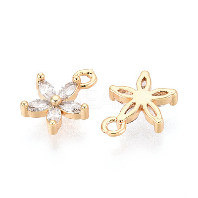 Brass Cubic Zirconia Charms KK-S348-435-1