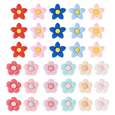 DIY Flower Cabochons Jewelry Making Finding Kit FIND-TA0002-45-1