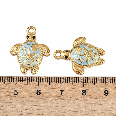 304 Stainless Steel Enamel Pendants STAS-K309-01G-01-1
