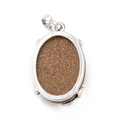 Synthetic Goldstone Pendants G-C235-03K-RS-1