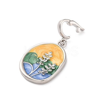 Brass Enamel Pendants KK-S502-05P-1
