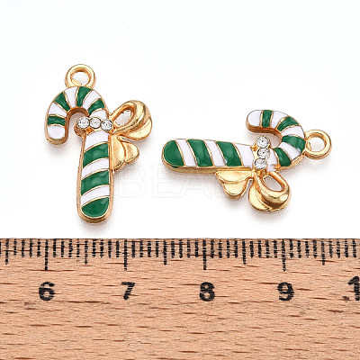 Rack Plating Alloy Enamel Pendants ENAM-N055-151A-01-1