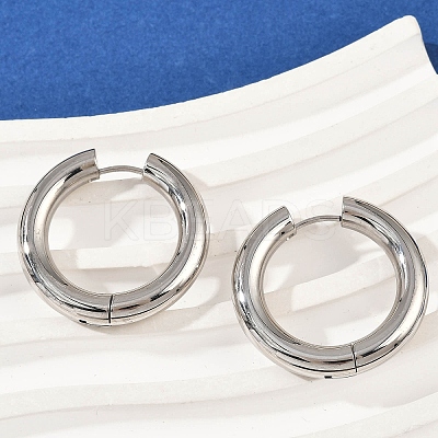 202 Stainless Steel Polishing Hoop Earrings EJEW-M106-02P-07-1