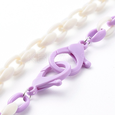 Acrylic Cable Chain Necklaces NJEW-JN03626-1