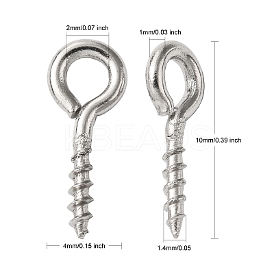 Tarnish Resistant 304 Stainless Steel Screw Eye Pin Peg Bails X-STAS-L234-165C-P-1