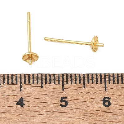 Brass Stud Earring Findings KK-A300-29A-G-1