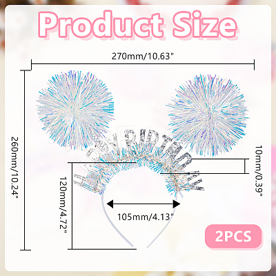 Plastic Hair Bands OHAR-WH0042-02C-1