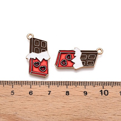 Valentine's Day Theme Alloy Enamel Pendants ENAM-T020-50B-01-1