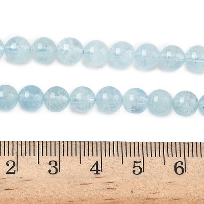 Natural Aquamarine Beads Strands G-D334-A01-6mm-1