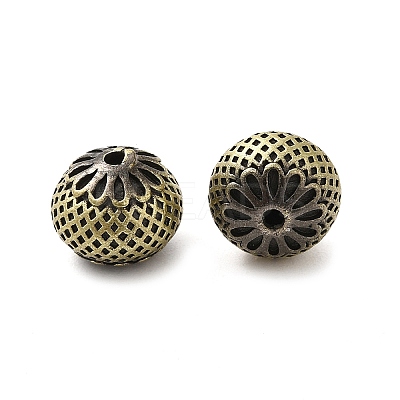 Tibetan Style Rack Plating Brass Bead KK-Q805-30AB-1
