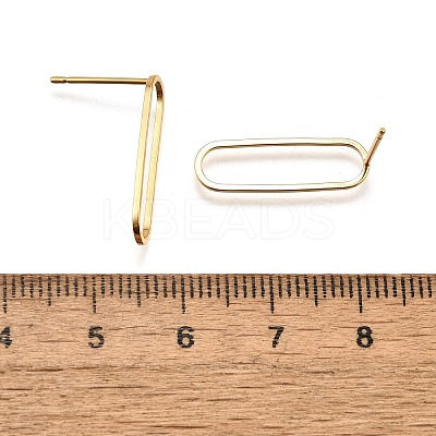 Brass Stud Earrings X-KK-T038-484B-1