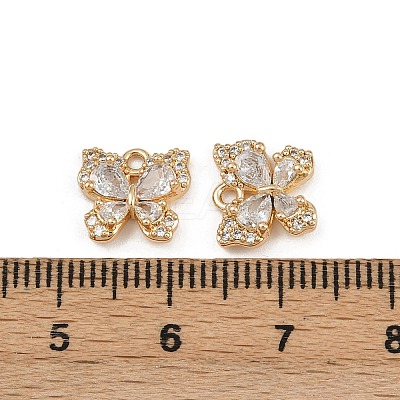 Brass Micro Pave Cubic Zirconia Pendants KK-K407-10G-1