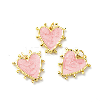 Rack Plating Brass Enamel Pendants KK-D074-03G-1