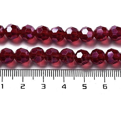 Electroplate Transparent Glass Beads Strands LS-EGLA-A035-T8mm-A02-1
