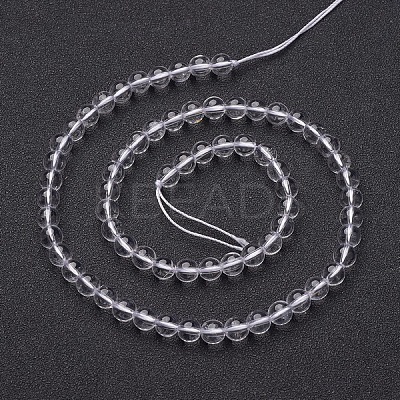 Natural Grade A Quartz Crystal Beads Strands LS-GSR6mmA039-1