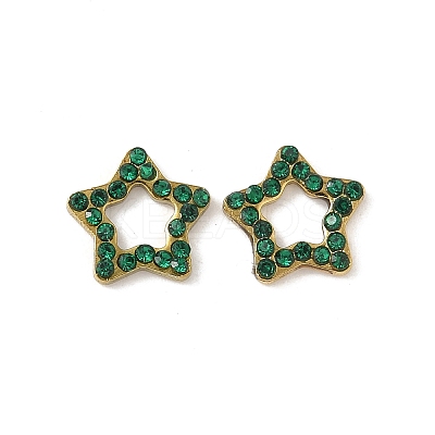 304 Stainless Steel Rhinestone Cabochons STAS-A057-04G-E01-1