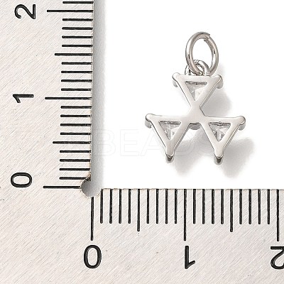 Rack Plating Brass Micro Pave Cubic Zirconia Charms KK-I720-39P-1