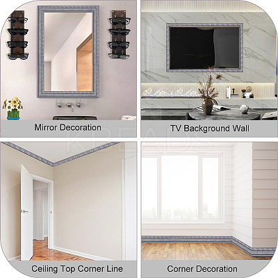 2Pcs Foam 3D Self-Adhesive Waterproof Wallpaper Border DIY-GF0010-19A-1