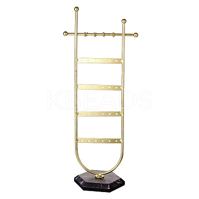 24-Hole Iron Jewelry Display Stands ODIS-F001-06G-1
