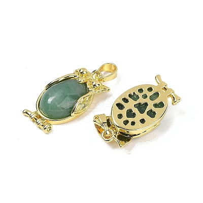 Natural Green Aventurine Pendant KK-F887-02G-04-1