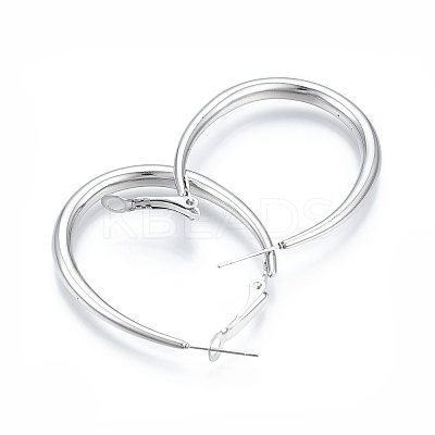Tarnish Resistant 201 Stainless Steel Teardrop Hoop Earrings for Women EJEW-N052-03C-01-1