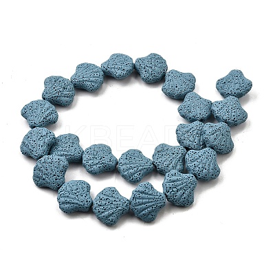 Dyed Natural Lava Rock Beads Strands G-A264-A04-01B-1