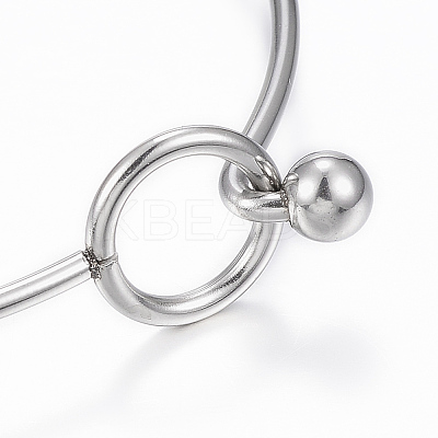 Tarnish Resistant 304 Stainless Steel Bangle BJEW-H530-01P-1