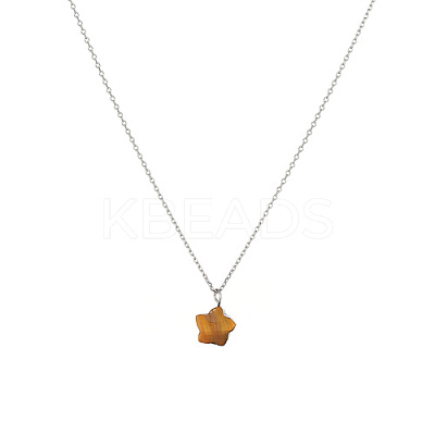 Stainless Steel Cable Chain Necklace QL5593-2-1