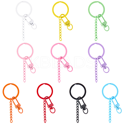 20Pcs Spray Painted Eco-Friendly Alloy Swivel Snap Hook Clasps FIND-SC0017-11-1