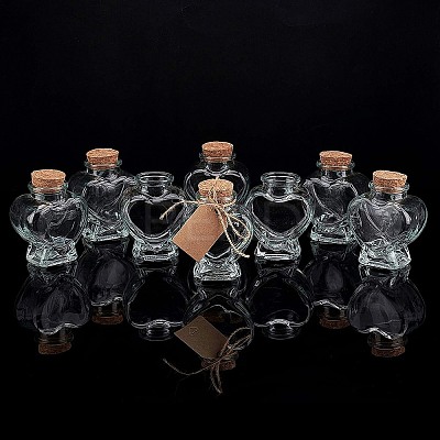 DIY Heart Shape Transparent Glass Bottles Kits AJEW-BC0006-04-1