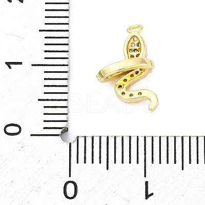 Brass Micro Pave Cubic Zirconia Charms KK-A240-17G-1
