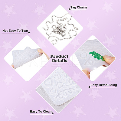 Heart Star DIY Silicone Pendant Molds DIY-TA0010-95-1