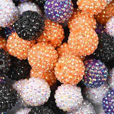 Halloween Theme Resin Rhinestone Beads RESI-L049-01C-1