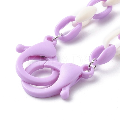 Acrylic Cable Chain Necklaces NJEW-JN03626-1