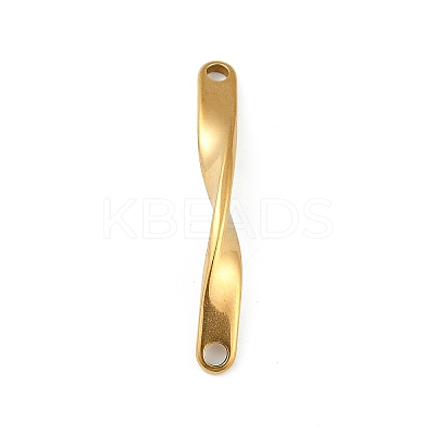 Ion Plating(IP) 202 Stainless Steel Twist Connector Charms STAS-Q336-13B-G-1