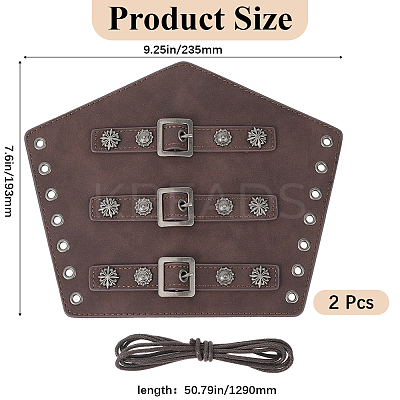 Imitation Leather Cuff Cord Bracelets AJEW-WH20033-034B-1