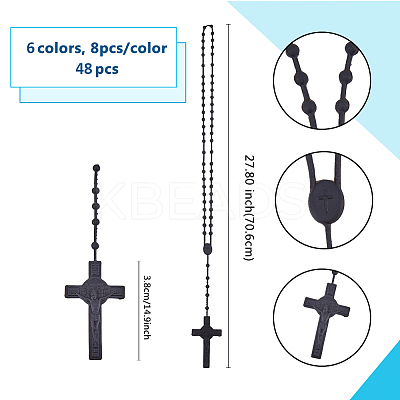 Luminous Plastic Pendant Necklaces NJEW-DC0001-06C-1