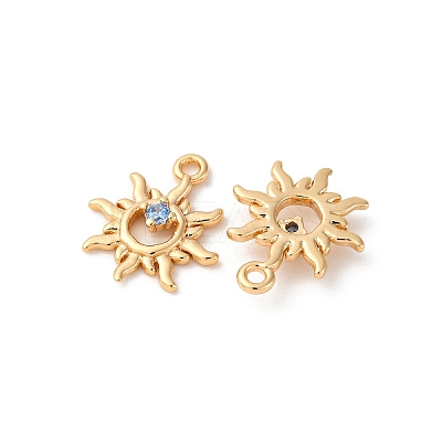 Brass Micro Pave Cubic Zirconia Pendants KK-Z112-02G-1