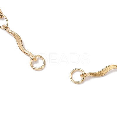 304 Stainless Steel Wave Bar Link Chain Slider Bracelet Makings AJEW-JB01256-01-1