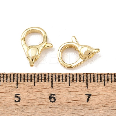 Brass Lobster Claw Clasps KK-Z132-05G-1