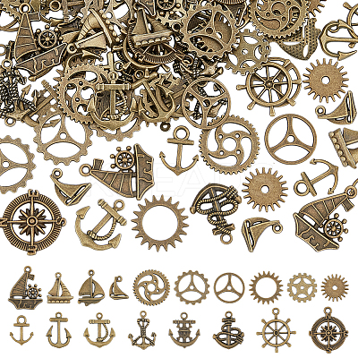 108PCS 18Style Alloy Pendants FIND-FH0008-43-1