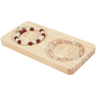 Beech Wooden Jewelry Bracelet Finger Ring Diplay Holder Tray ODIS-WH0010-02J-01-1