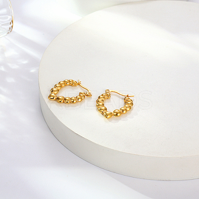304 Stainless Steel Hoop Earrings PC3613-02-1