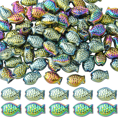 80Pcs 2 Colors Electroplate Glass Beads EGLA-SC0001-54A-1