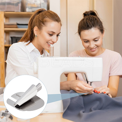 6Pcs 6 Style Stainless Iron Sewing Rolled Hemmer Foot FIND-GA0003-55-1
