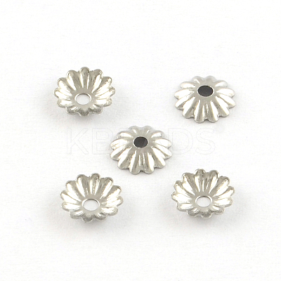 Non-Tarnish Flower 304 Stainless Steel Bead Caps LS-X-STAS-R083-15-1