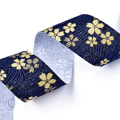 Japanese Kimono Style Floral Cotton Ribbon OCOR-I008-01B-05-1