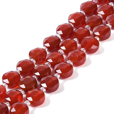 Natural Carnelian(Dyed & Heated) Beads Strands G-N342-19-1