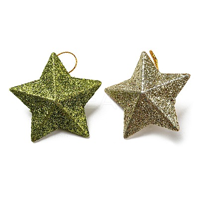 Plastic Glitter Star Pendant Decorations KY-D019-01A-1