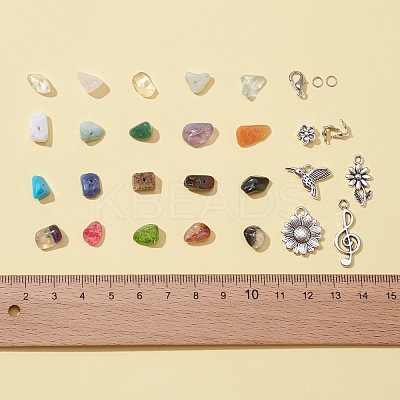 DIY Gemstone Bracelet Necklace Making Kit DIY-FS0002-93-1